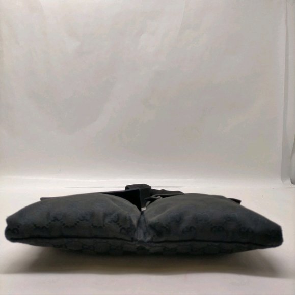 Gucci Black GG Monogram W/ Silver Hardware Waist/Bum Unisex Bag (EUC)COA✨️🖤🩶✨️ - Picture 4 of 9